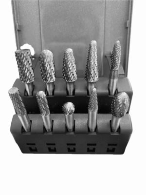 ভালো দাম 10pcs টংস্টেন কার্বাইড Burr সেট ডাবল কাট 1/4 ′′ শ্যাঙ্ক স্ট্যান্ডার্ড ডাবল কাট কার্বাইড রোটারি Burr অনলাইনে